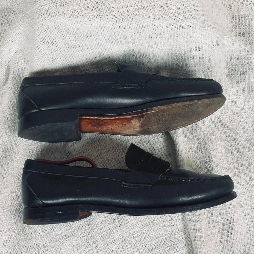 Allen Edmonds Cavanaugh Loafers Mens 10 E Black Leather Penny Dress Made USA